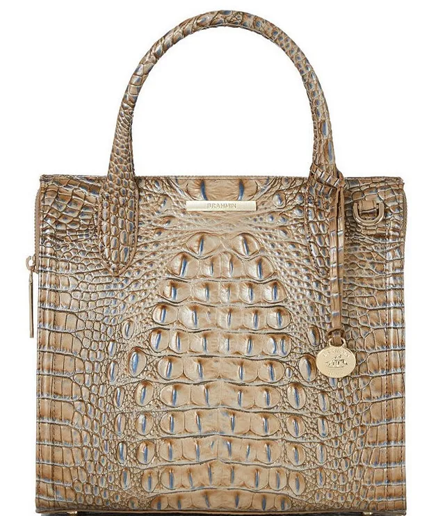 BRAHMIN Ombre Melbourne Collection Large Crocodile-Embossed Duxbury Satchel  Bag | Dillard's