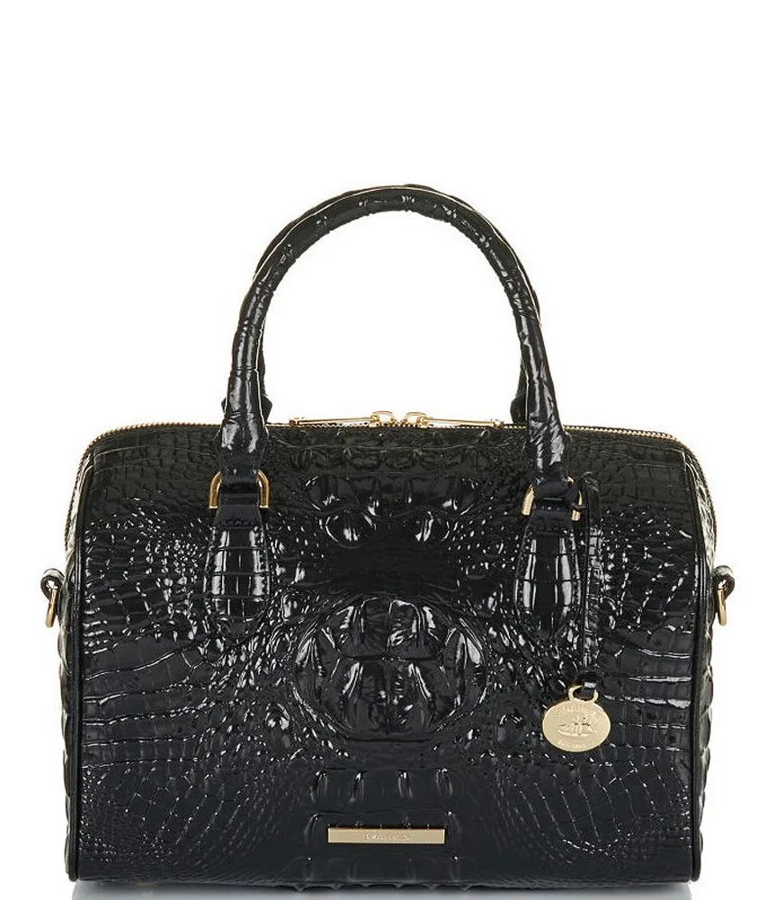 BRAHMIN Melbourne Collection Caroline Crocodile-Embossed Satchel Bag, Dillard's