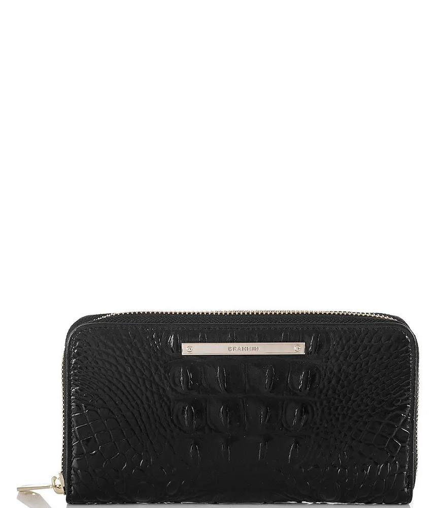 BRAHMIN Melbourne Collection Leather Crocodile-Embossed Medium