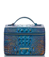 BRAHMIN Melbourne Collection Deep Azure Dany Makeup Case