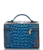 BRAHMIN Melbourne Collection Deep Azure Dany Makeup Case