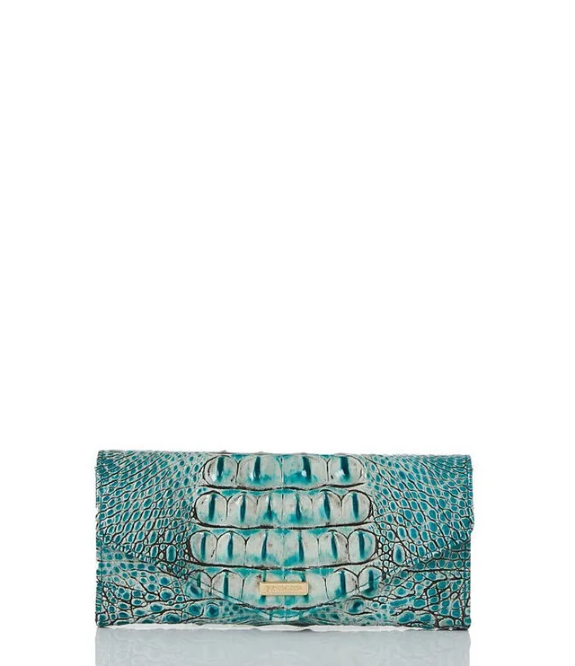 BRAHMIN Melbourne Collection Veronica Mineral Blue Wallet