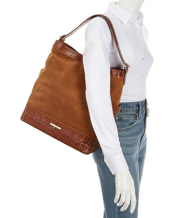 Brahmin Tabitha Abalone Embossed Leather Medium Shoulder Bag