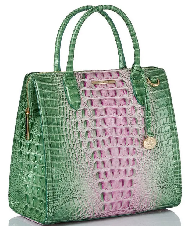 BRAHMIN Ombre Melbourne Collection Elaine Satchel Bag