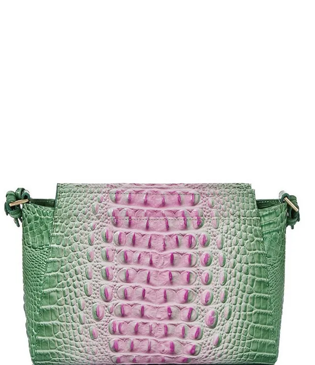 BRAHMIN Ombre Melbourne Collection Caroline Apple Blush Satchel