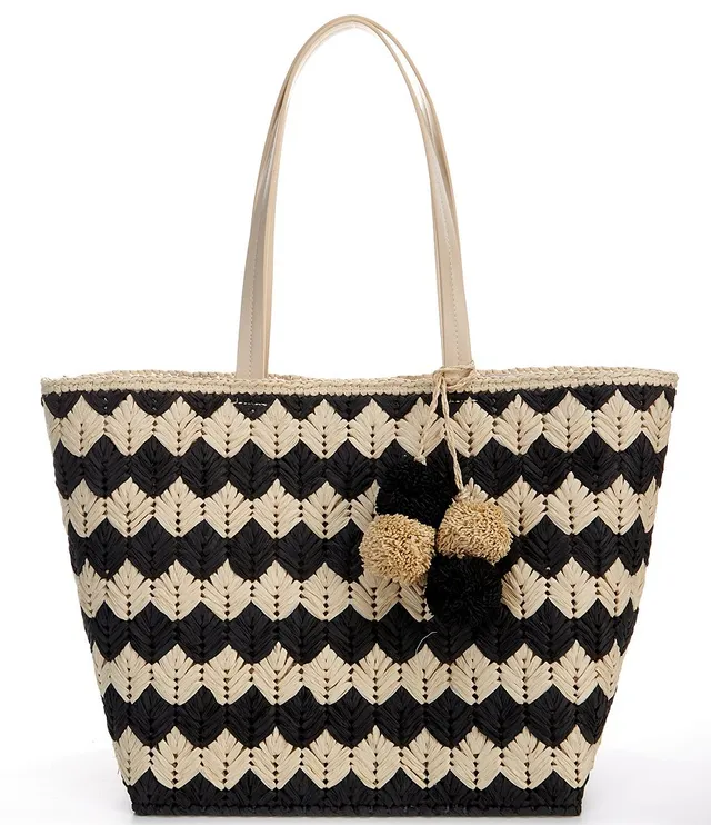 Antonio Melani Large Checkered Neoprene Woven Tote Bag