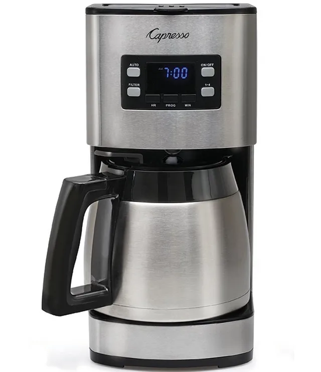 Capresso 5-Cup Mini Drip Coffee Maker, Black and Stainless Steel