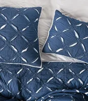 carol & frank Asymmetrical Modern Diamond Pattern Colorblock Euro Sham