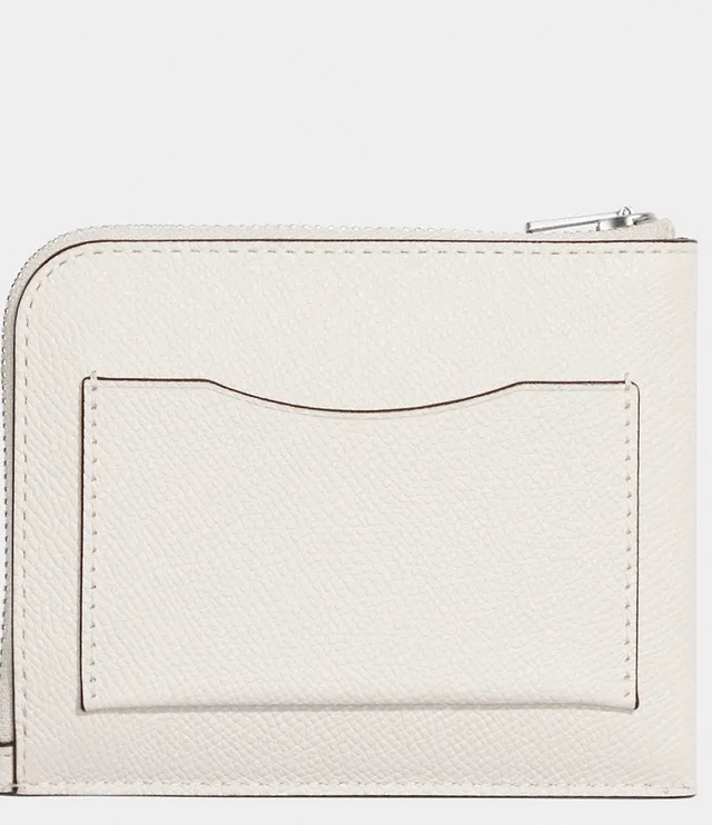 COACH 3-in-1 L-zip Wallet In Cross Grain Leather in Black