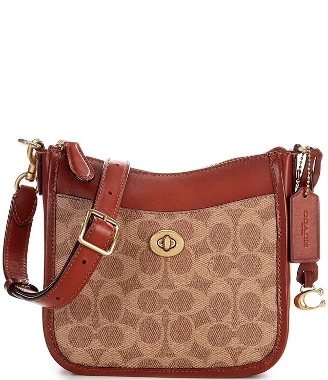 COACH Coated Canvas Signature Logo Cary Shoulder Bag