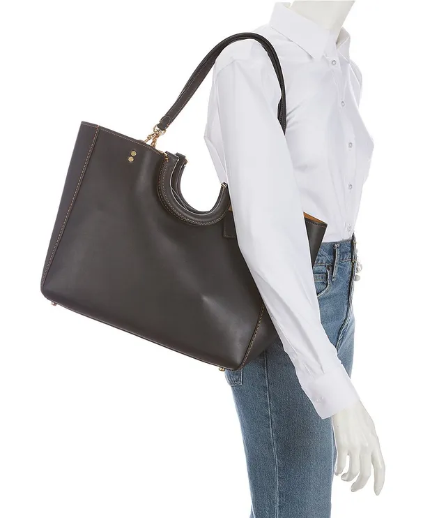 COACH Rae Colorblock Leather Tote Bag in Gray