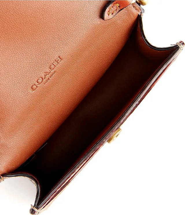 COACH Signature Logo Colorblock Half Flap Card Case