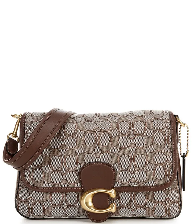 Coach Demi Bag In Signature Jacquard Brass/Oak Maple in Jacquard