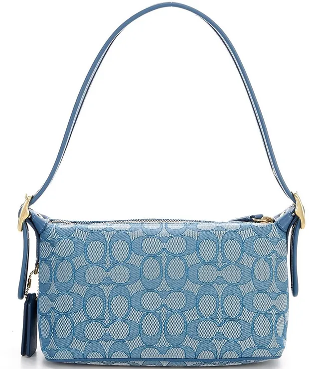 Coach Demi Bag In Signature Jacquard Brass/Oak Maple