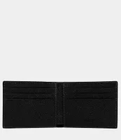 Coach Slim Crossgrain Leather Billfold Wallet - Black