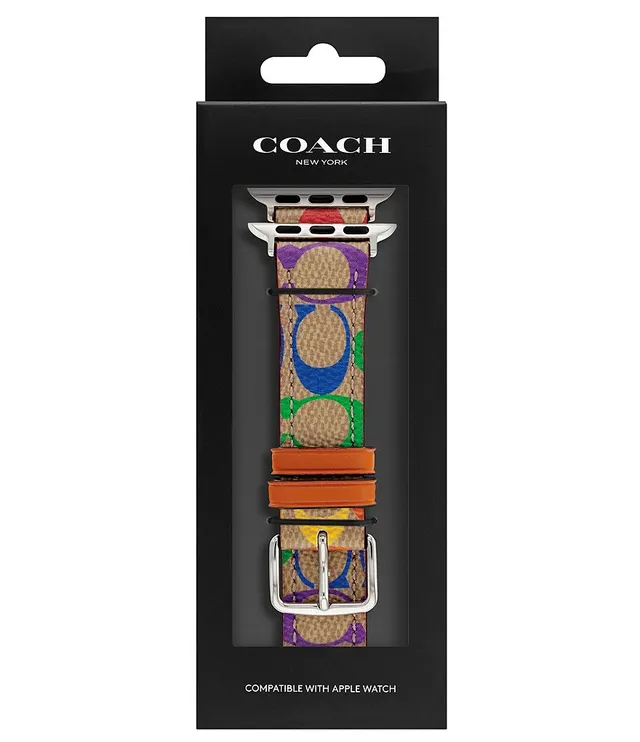 Coach Women's Apple Watch Signature Canvas Strap