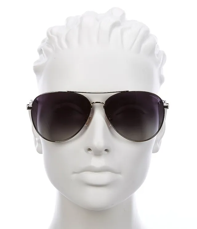 COACH Women's HC7140 61mm Aviator Sunglasses