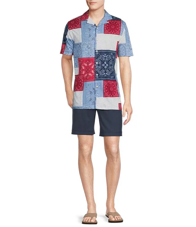 Cremieux Blue Label United In Cremieux Collection Bandana Patchwork Short  Sleeve Woven Camp Shirt