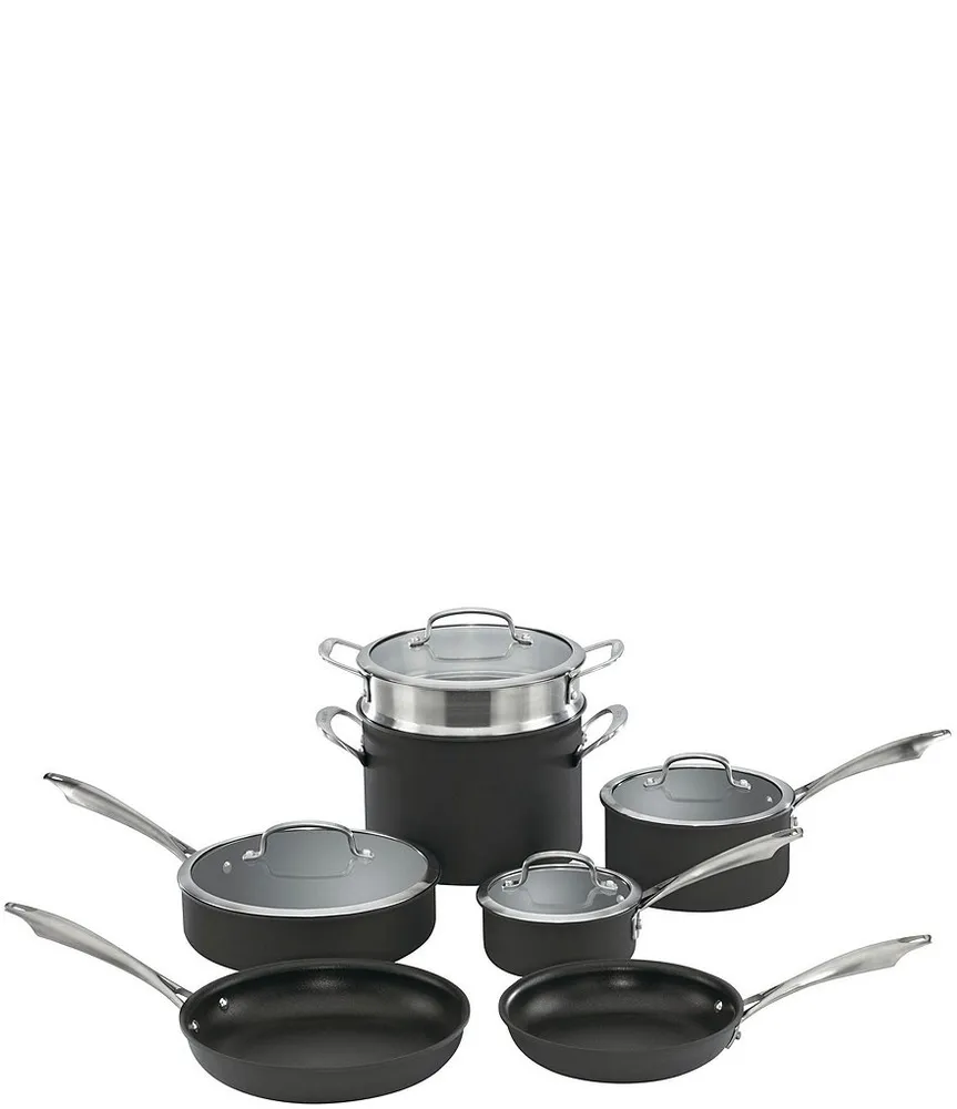 Cuisinart 11-Piece Matte White Stainless Steel Cookware Set +