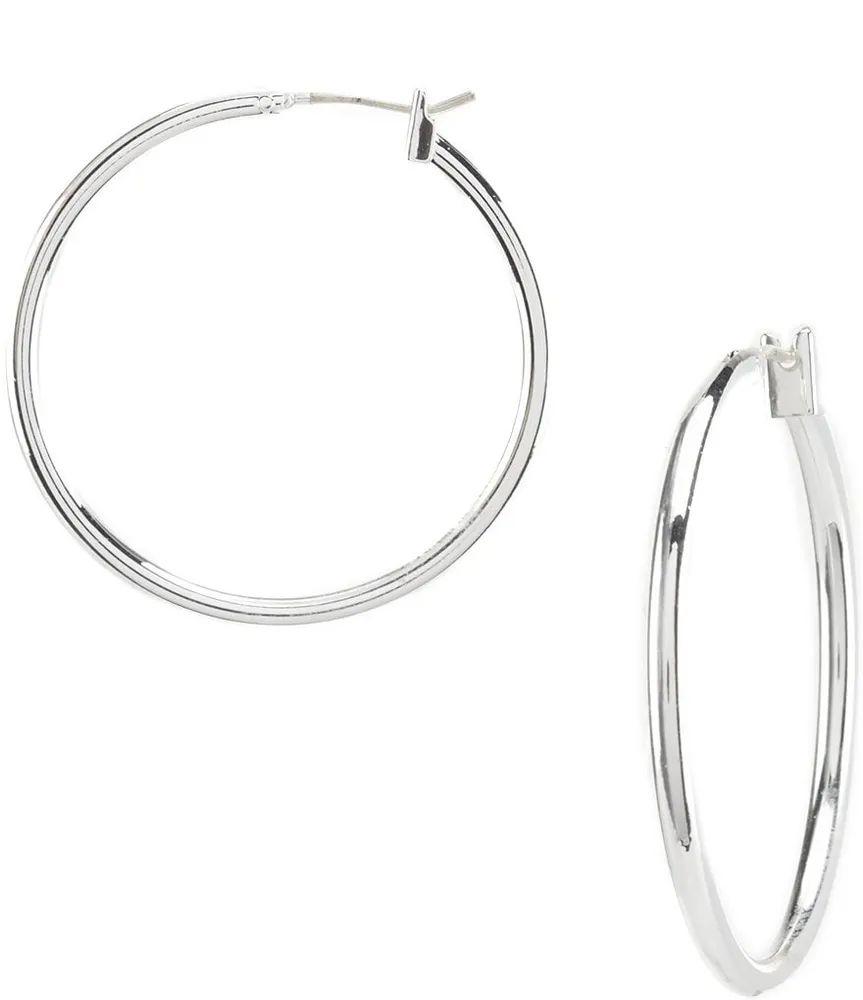 Dillard's Tailored Thick Wire Hoop Sensitive Earrings