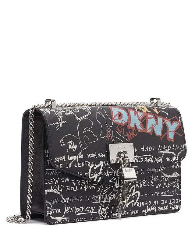 Dkny Elissa Shoulder Bag - Black Graffiti