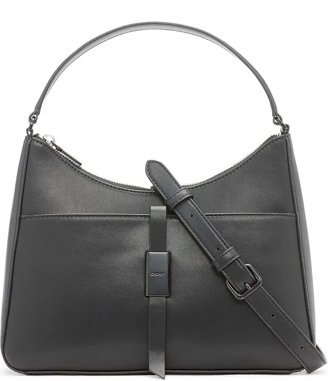 Vintage Dillards Black Leather Shoulder Bag Purse