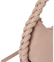 Dolce Vita Pippa Pebbled Leather Braided Handle Silver Tone