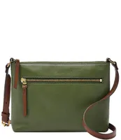 Fossil Fiona Leather Small Gold Hardware Crossbody Bag