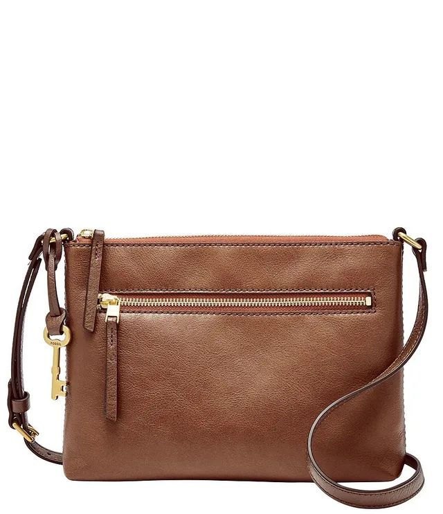 Fossil Heritage Leather Mini Crossbody Saddle Bag