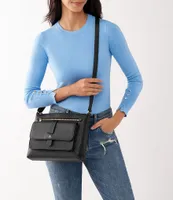 Fossil Kinley Small Fold Over Leather Crossbody Bag