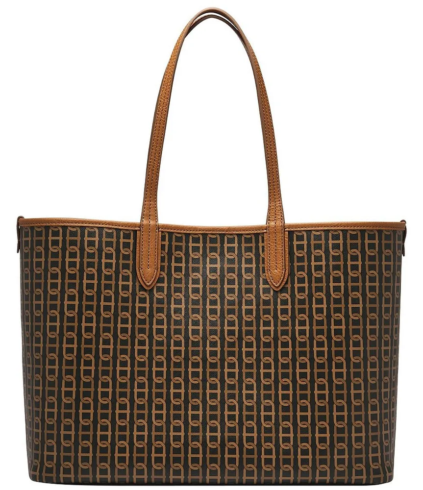 Vtg Dillards Jute Leather Trim Shoulder Handbag Women Tan Brown Lined Bag