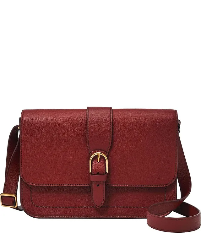 Fossil Kinley Small Fold Over Leather Crossbody Bag