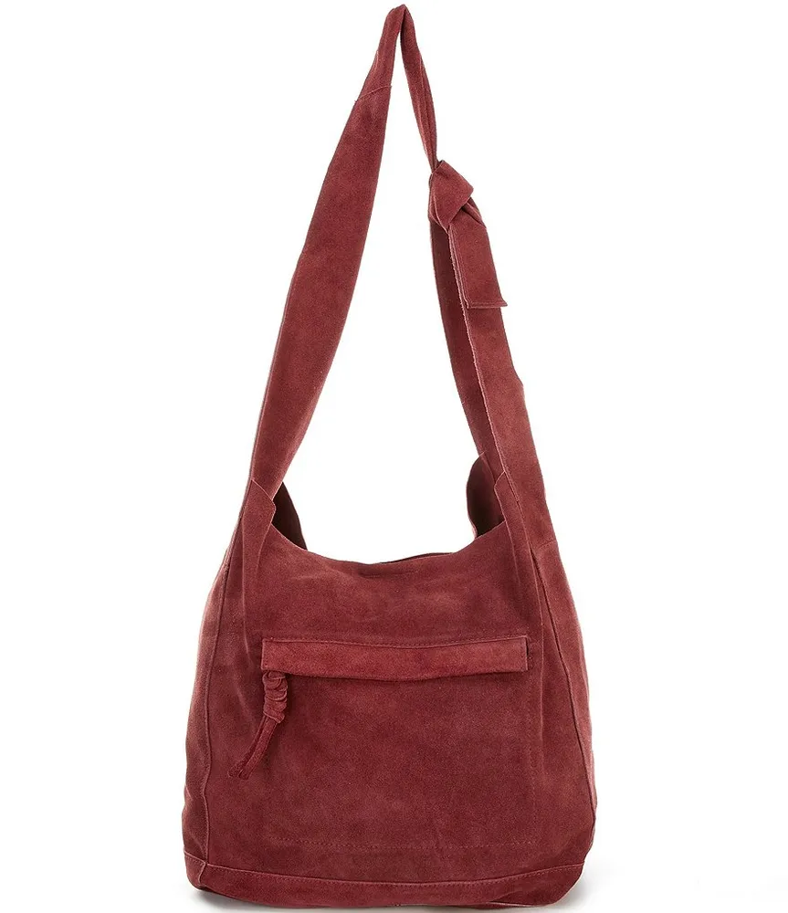 Free People Vic Velvet Hobo Bag - Wild Mulberry