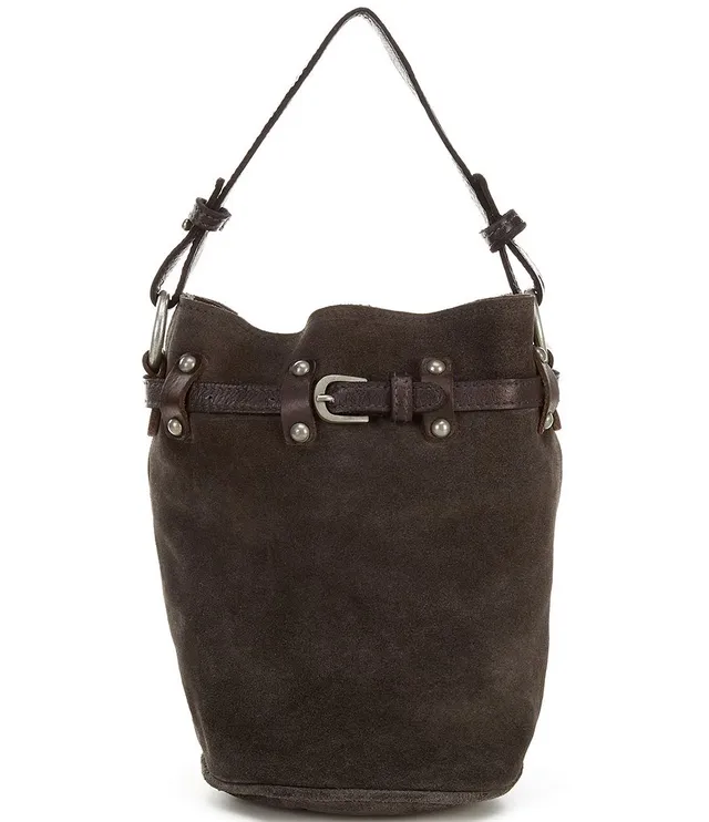 Patricia Nash Irving Embossed Leather Bucket Bag - Vintage Tan Signature Embossed