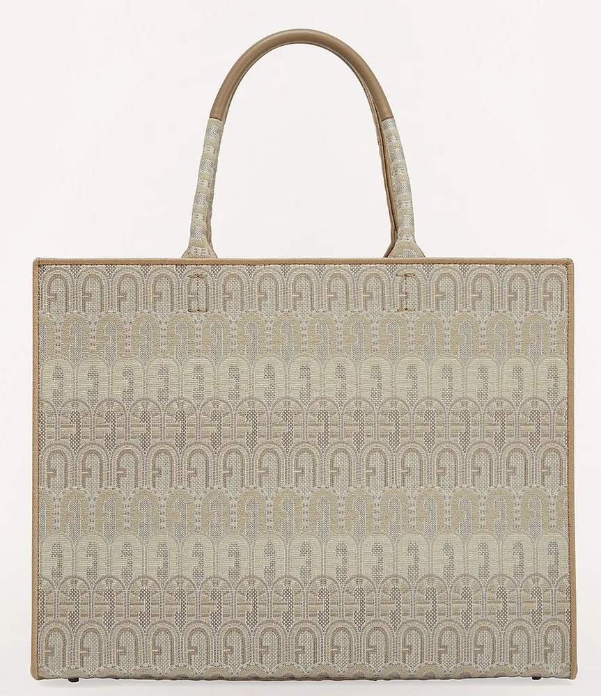 Furla patterned-jacquard Canvas Tote Bag - Farfetch