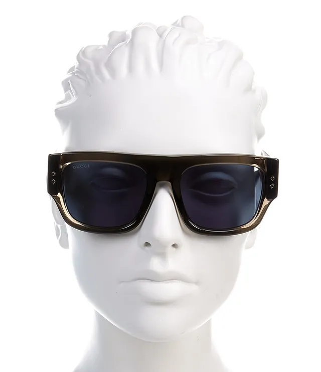 Gucci Monochrome GG Rectangle Acetate Sunglasses - ShopStyle in 2023