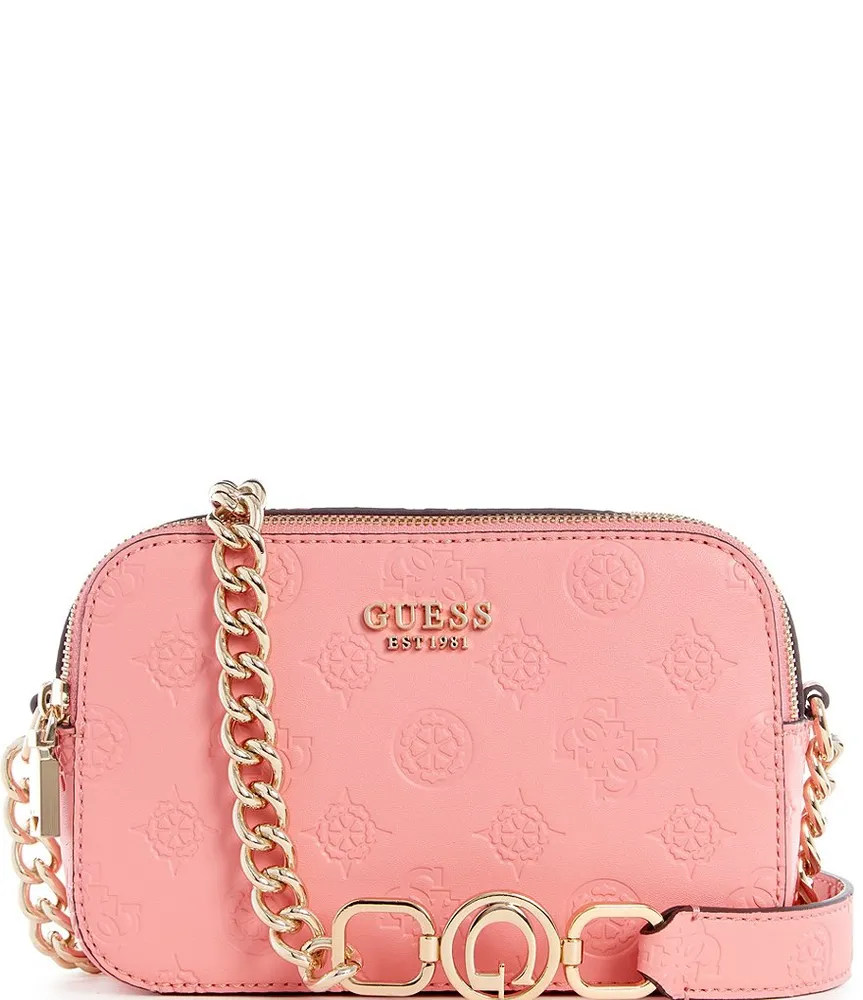 Gold Trim Clear Camera Crossbody