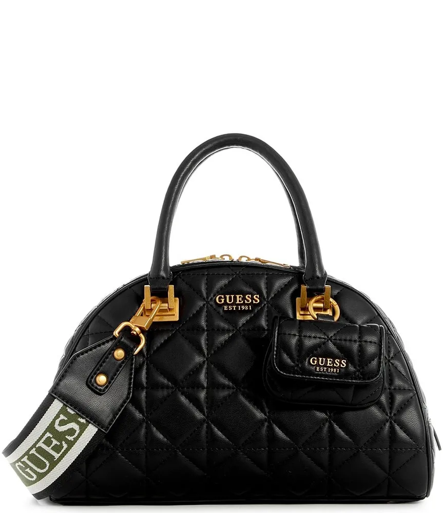 GUESS Katey Straw Luxury Satchel