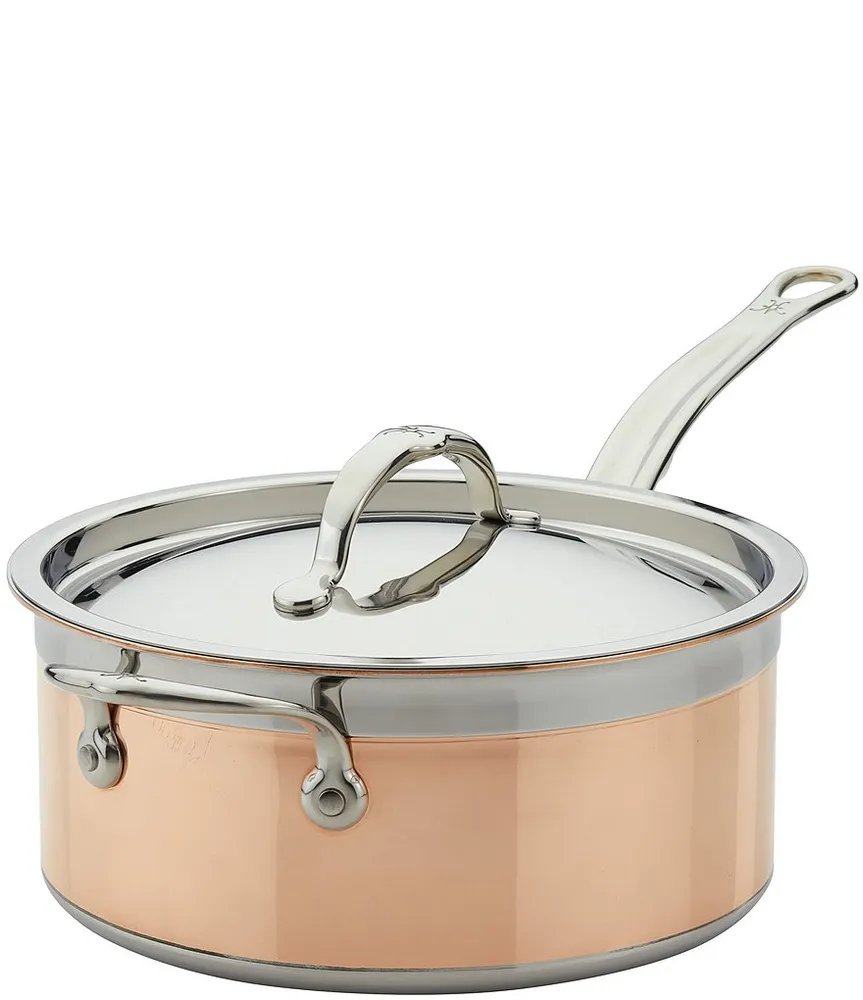 Anolon Nouvelle Copper 3.5-Qt. Stainless Steel Covered Saucepan