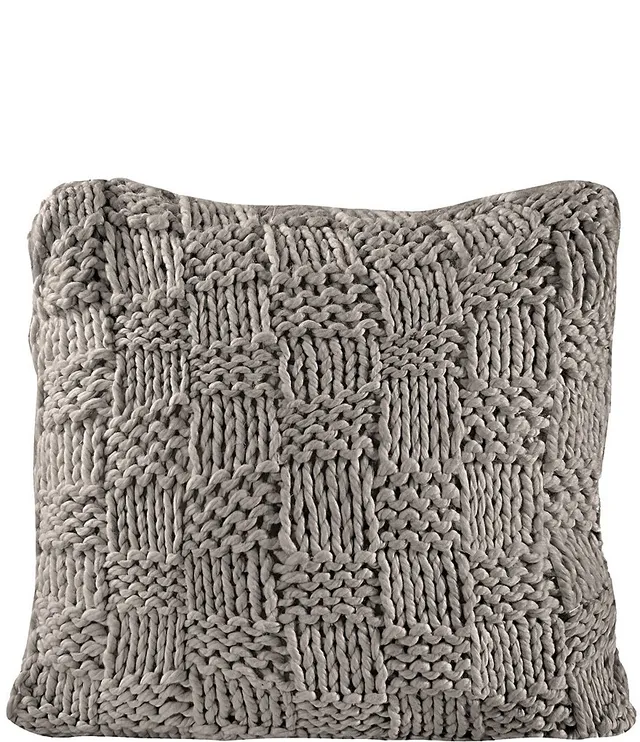 HiEnd Accents Cable Knit Pillow - Sage Green