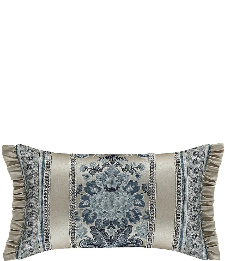 J Queen Sandstone Beige Square Embellished Decorative Throw Pillow