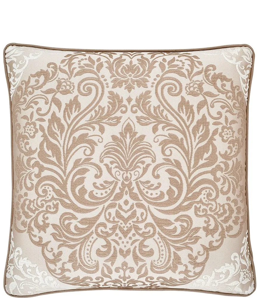 J. Queen New York Luciana 18 Square Throw Pillow in Beige