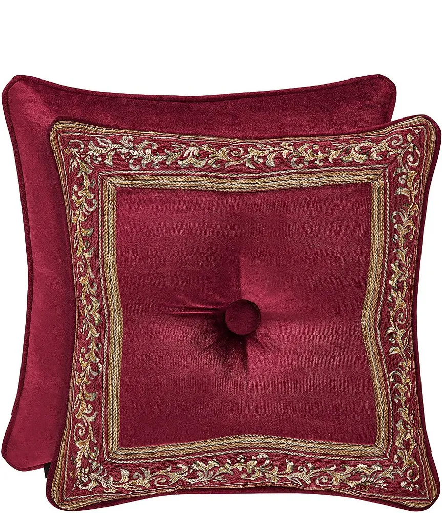 Garnet Red Square Decorative Throw Pillow 18 x 18 By J Queen