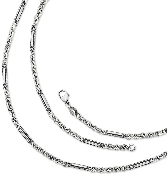 James Avery Rectangle Foxtail Chain Necklace