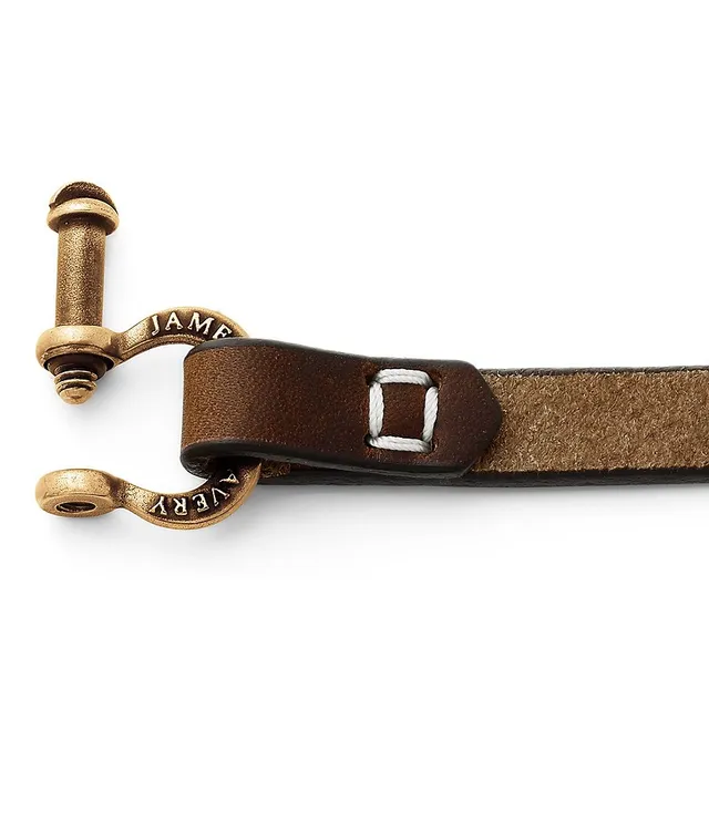 James Avery Cross Hook-On Leather Bracelet - S