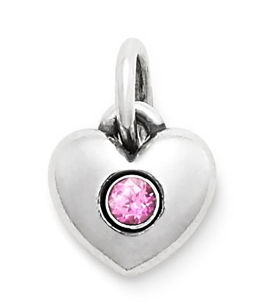 Large Pink Sapphire and Ruby Heart Pendant