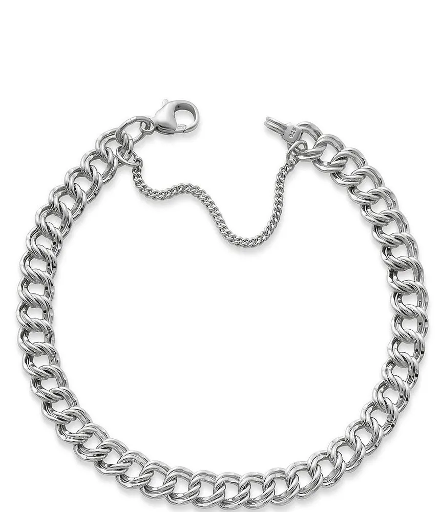 James Avery Forged Sterling Silver Link Charm Bracelet - S