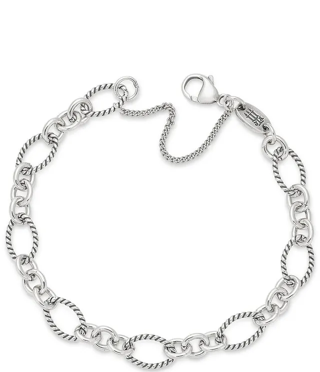 James Avery Forged Sterling Silver Link Charm Bracelet - S