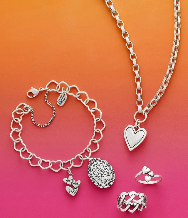 James Avery Twisted Wire Connected Hearts Charm Bracelet