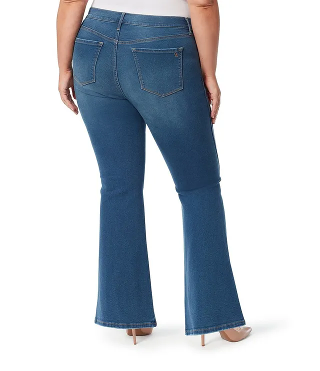 Jessica Simpson Charmed Fitted Split Front Hem Flared Denim Jeans